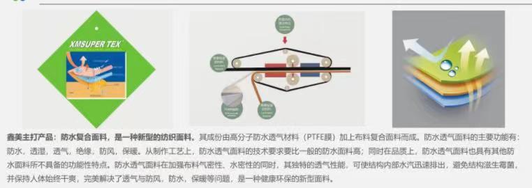 阳江防水透气面料